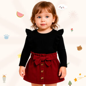 6 meses ao 14 anos Moda Feminina Infantil Inverno Infanto Juvenil Conjuntos de Frio para bebê Menina