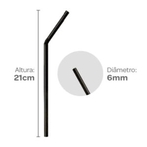 Canudos Flexíveis com Sachês individuais Diâmetro de 6mm Pacote com 100 unidades Strawplast