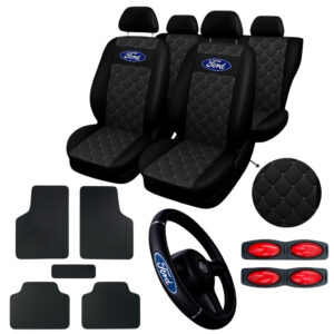Capa de Banco De Carro Couro Ford Ka Focus Escort Ecosport Fiesta tapete de carro + capa de volante