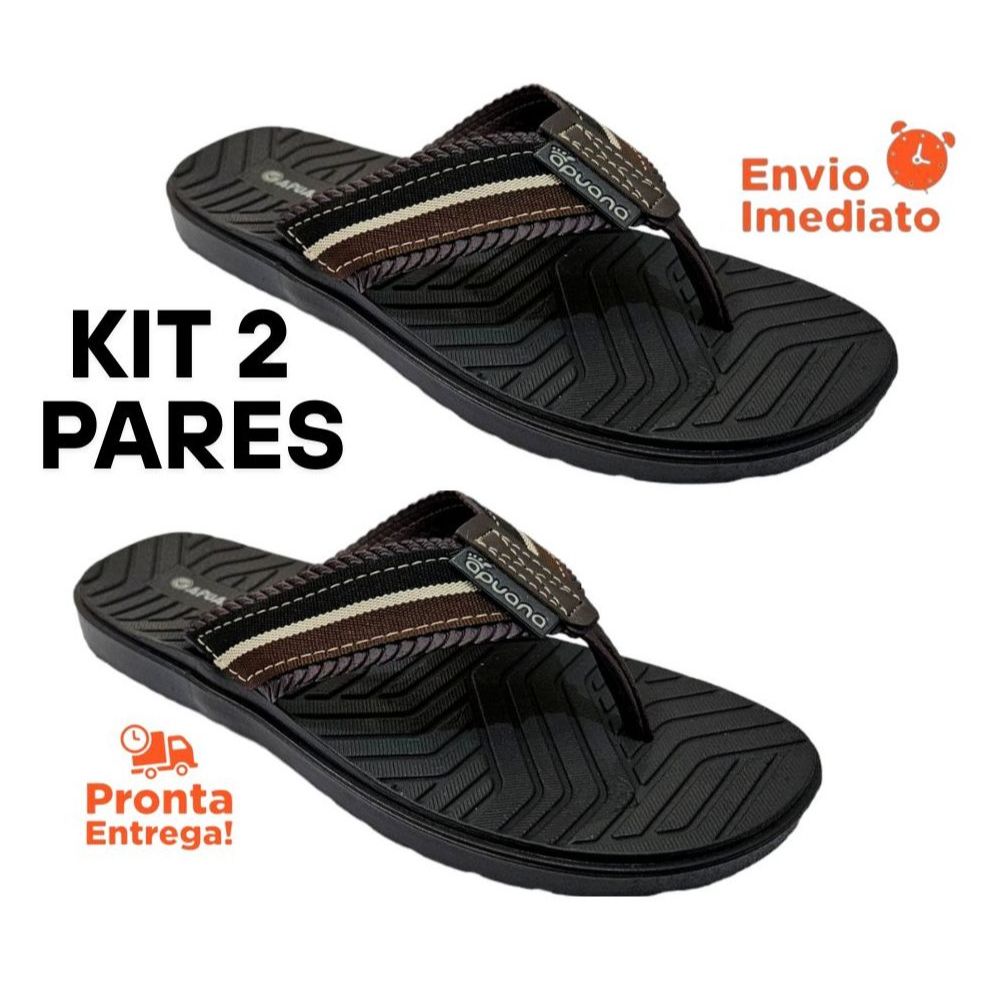 Kit 2 Pares Chinelo Masculino Adulto Juvenil Promoção