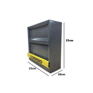 Caixinha de Correio Caixa Grande 23x23x8 em Aço Entrada Horizontal Com Kit Instalação