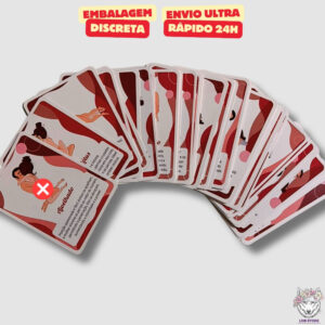 Kit Jogos Eróticos Sedução Tabuleiro + Baralho Kama Sutra 50 Cartas de Prazer Hétero – SexShop