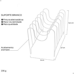 Kit 3 Suporte Para Tampas Organizador Aramado Para Pia Armário Balcão