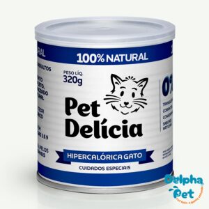 Ração Úmida Natural Para Gatos Pet Delícia Hipercalórica 320g