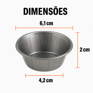 Forminha de Empada N 3 – Kit com 60 Unidades para Mini Empada / Festa Reutilizável