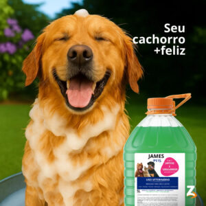 Shampoo Com Condicionador Para Cachorro E Gato Pet Shop – 5L -Linha Pet- shampoo Pet shop- 1 Unidade