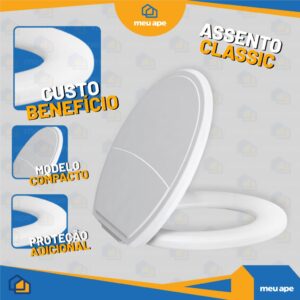 Assento Sanitário Tampa Vaso Almofadado Hyper Oval Redondo Deca Celite Icasa Hervy Incepa Meu Ape