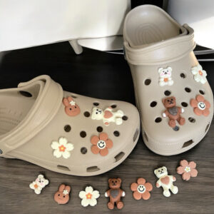 kits Botons/Pins emborrachado para calçados Babuchas  Ref: ursinhos marrom