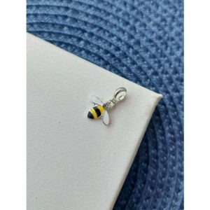 Berloque Abelha Banhado a Prata 925