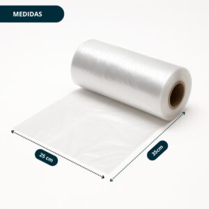 Rolo plástico Bobina Picotada Saco Transparente Super mercado 400 a 500 sacos