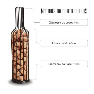 Porta Rolha de ferro decorativo