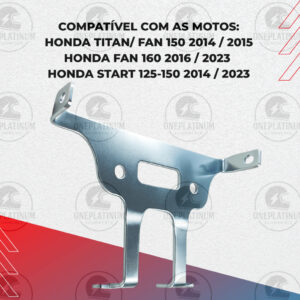 Reforço Rabeta Fixador – Honda CG Titan Fan Start 125 150 2014 até 2024 / 160 2016 até 2025
