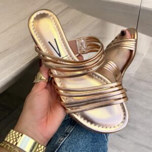 Sandália Rasteira Rasteirinha Vizzano Original Multi Tiras conforto