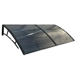 Toldo Policarbonato 100 a 200x70cm Alta Resistência, Proteção UV e Suportes em ABS Reforçado