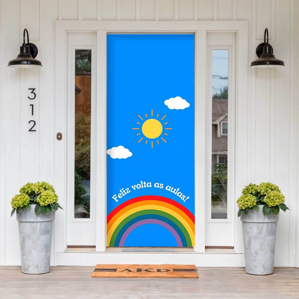 Capa Para Porta Painel de Mesa 50x50 Volta Ás Aulas