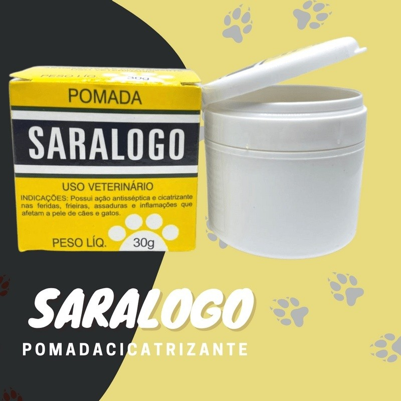 Kit Pomada Cicatrizante Saralogo + Aerossol Sarnicida Matacura para Cães e Gatos 100 ml