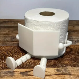 Suporte de Papel Higiênico com Pernas Articuladas – Moderno Engraçado Organização Casa Banheiro