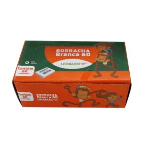 Kit 50 Lápis De Escrever Preto Grafite Hb + 20 Borracha Escolar Branca Nº60  LEO&LEO