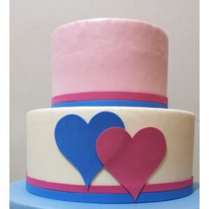 Bolo Fake 2 Andares sttich angel Amor e doura pra sua festa