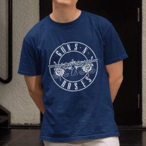 Camiseta Estampada Em Algodão Banda De Rock Guns N’ Roses Camisa Unissex Dia Dos Pais Masculino