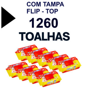 Kit 1260 Toalhinhas Umedecidas Turma do Berço Lenços Revenda Barato