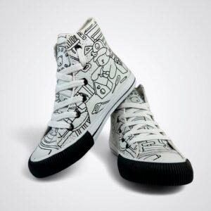 Tênis Infantil Juvenil Cano Alto Botinha Para Colorir Pintar Criança 25 ao 39 Promoção Envio 24h