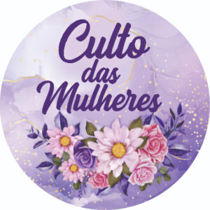 Capa Painel de Festas Redondo com Acabamento em Elástico culto das mulheres