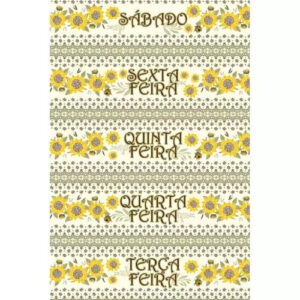 Tecido Patchwork Circulo Semaninha (CADA UNIDADE CORRESPONDE A 1 KIT COM 7 FAIXAS UMA SEMANA)