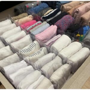 Kit 3 Organizador Gavetas Calcinha Cueca Meia gravatas