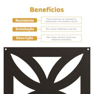 Kit 24 Módulos Preto Divisória De Ambiente Biombo 29×29 Cm MDF Placa Decoração Sala Quarto