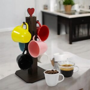 Pedestal Porta Xícaras Com 6 Xícaras Acrílica 85 Ml