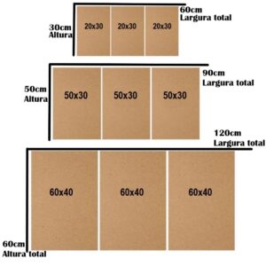 Quadro Anatômico Floral Músculos do Corpo Humano – Kit 3 Peças Decorativas Medicina Arte