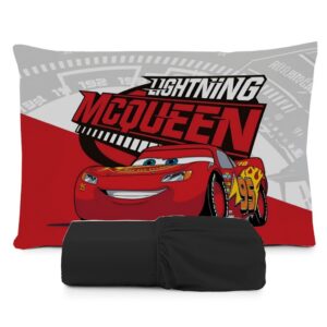 JOGO DE LENÇOL SOLTEIRO INFANTIL  CARROS MCQUEEN FRONHA TRAVESSEIRO 2 PEÇAS