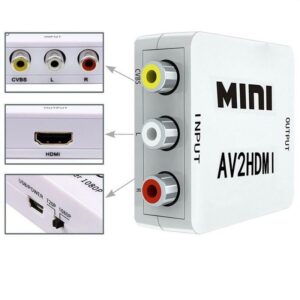 Mini Adaptador Rca Av Conversor Para Hdmi 1080p Av2hdmi(Av to Hdtv)