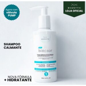 Biopsor Tratamento da Psoríase Shampoo 200ml – Alta hidratação diminuição irritação e inflamação – Vegano da Biozenthi