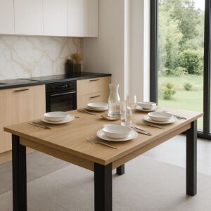 Mesa Escritório Moderna Madeira Retangular – Ideal 4 Lugares