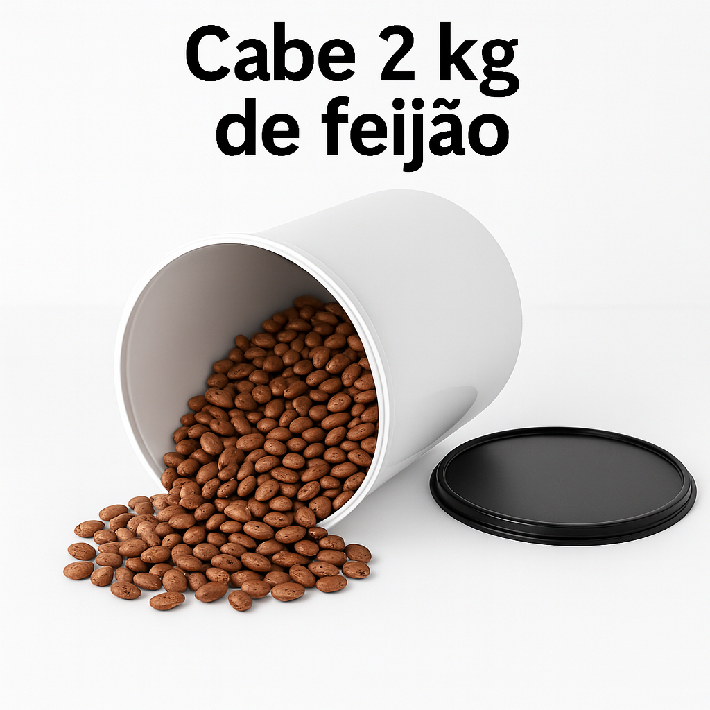 Kit 5 Potes Mantimentos Mickey e Minnie Decorados–Feijão, Arroz,Farinha,Açúcar e Café–Tampa Vermelha