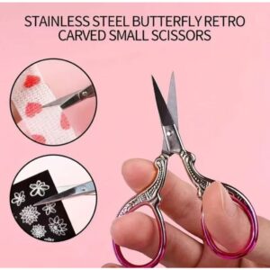 Tesoura De Alfaiataria Pássaro Com Cortador Bordado Croche Design de Sobrancelhas Garça