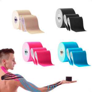 Kit 4 Bandagem Elástica Fita Kinesio Tape Infantil Fisioterapia Funcional Adulto Kinesiology Sport