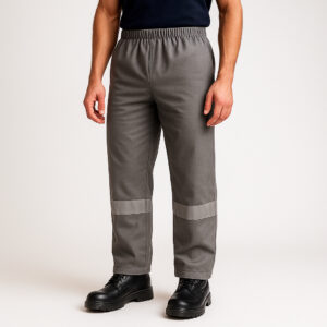 Calça Refletiva Brim – Com Faixa Refletiva Prata