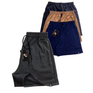 Kit 3 Bermuda Masculina Mauricinho Moletinho Moletom Casual Praia e Academia Confortável