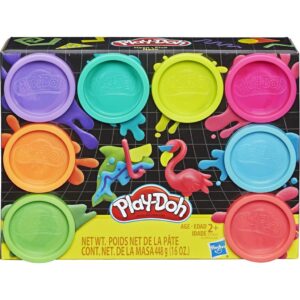 KIT PLAY DOH COM 8 POTES MASSINHA DE MODELAR COLORIDA INFANTL E5062 HASBRO