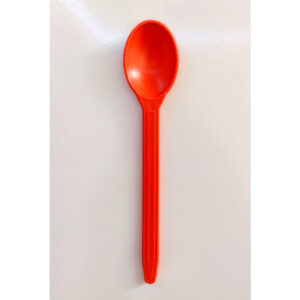 Colher de Sobremesa Reforçada Açaí Sorvete Bolo Colherzinha Plastico Vermelho – 100 unidades