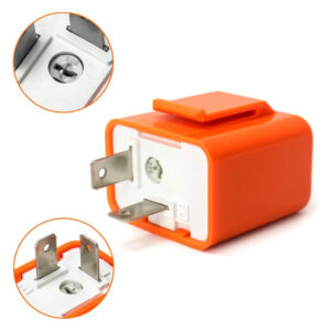 Kit Botão Pisca Alerta + Relê Pisca 2 Pinos 12V Universal Regulável para Moto
