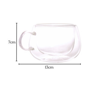 Jogo Com 6 Xícaras Copo Vidro Duplo 200ml Café Nespresso Chá