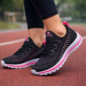 Tenis Feminino Meia Academia Caminhada Adulto Branco Preto Leve Macio Confortável Casual