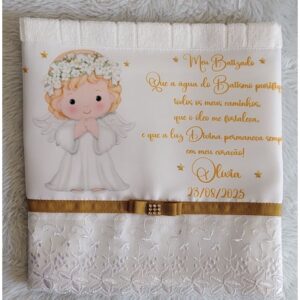 Toalha para Batizado Anjinho / Toalha Batismo