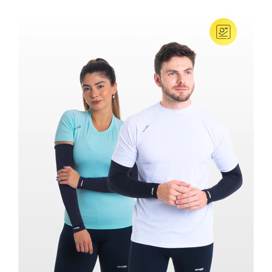 Par Manguito Unissex Proteção Solar UV50+ Manga Esportiva Fitness Ciclismo