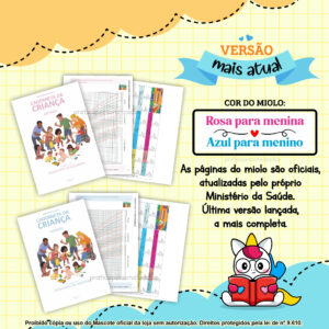 Caderneta de Vacinação Infantil Personalizada Nome na Capa Diversos Temas Ursinho Príncipe