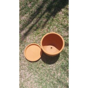 Vaso de Barro com Prato